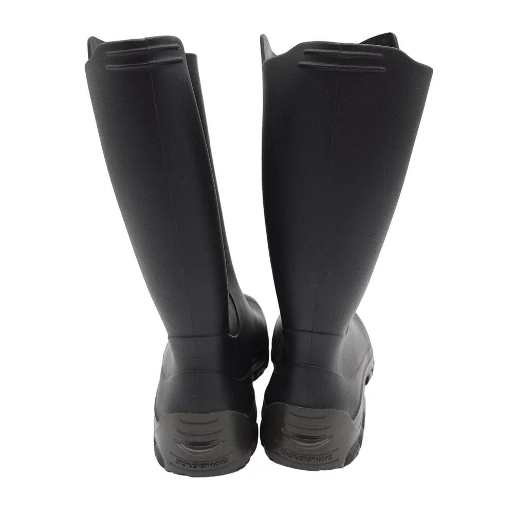 Solognac Decathlon‎ (Womens US 3 / 3.5) Black Rubber Rain Water Boots Hunting